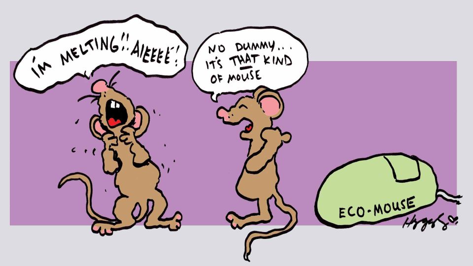 cartoon of 2 mice and a computer mouse