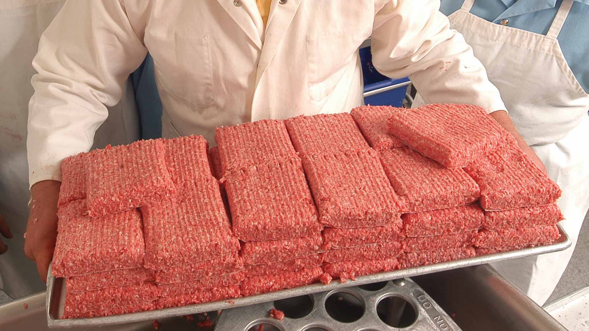 tray of pads of ground meat