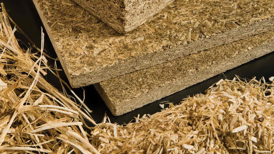 particle board made of soy straw