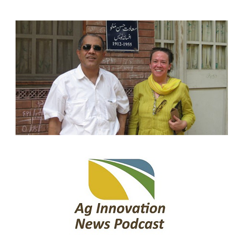 Photo of Gwen and Tahir from Artisan Naan Bakery and Ag Innovation News podcast logo